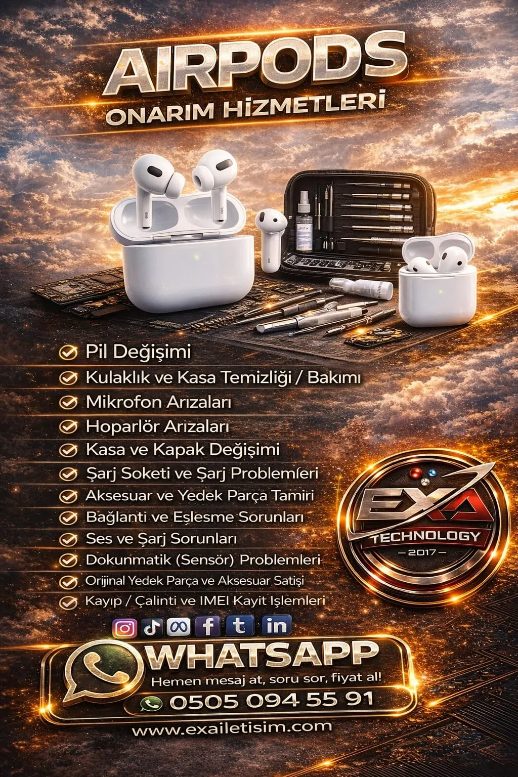 AirPods onarım hizmetleri listesi