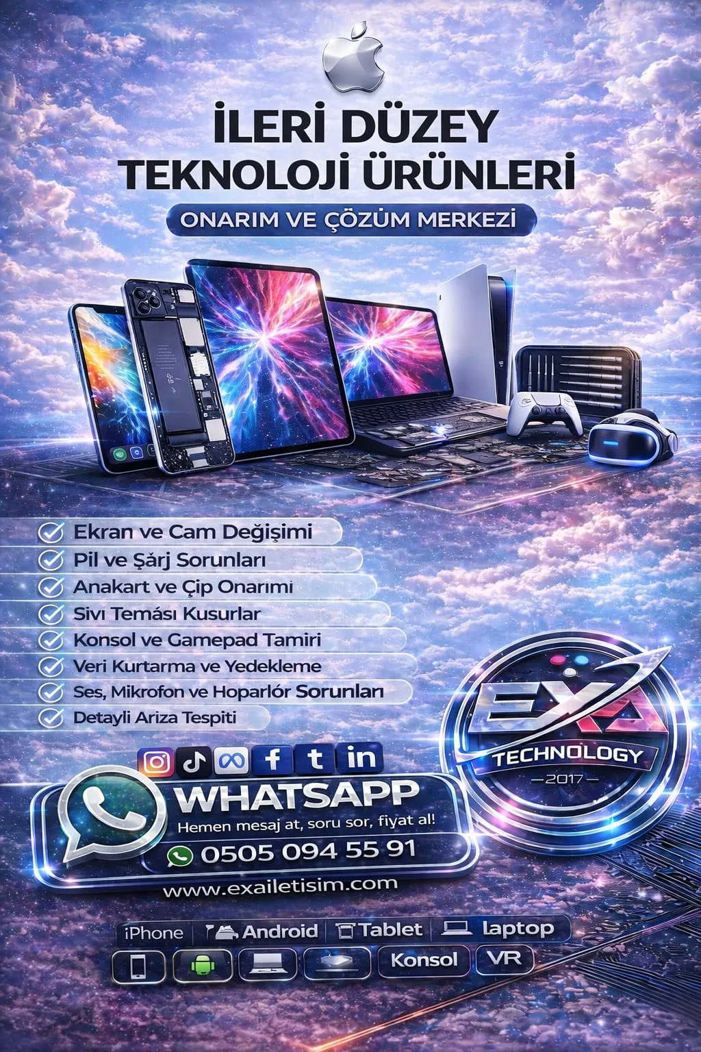İleri düzey teknoloji ürünleri onarım ve çözüm merkezi