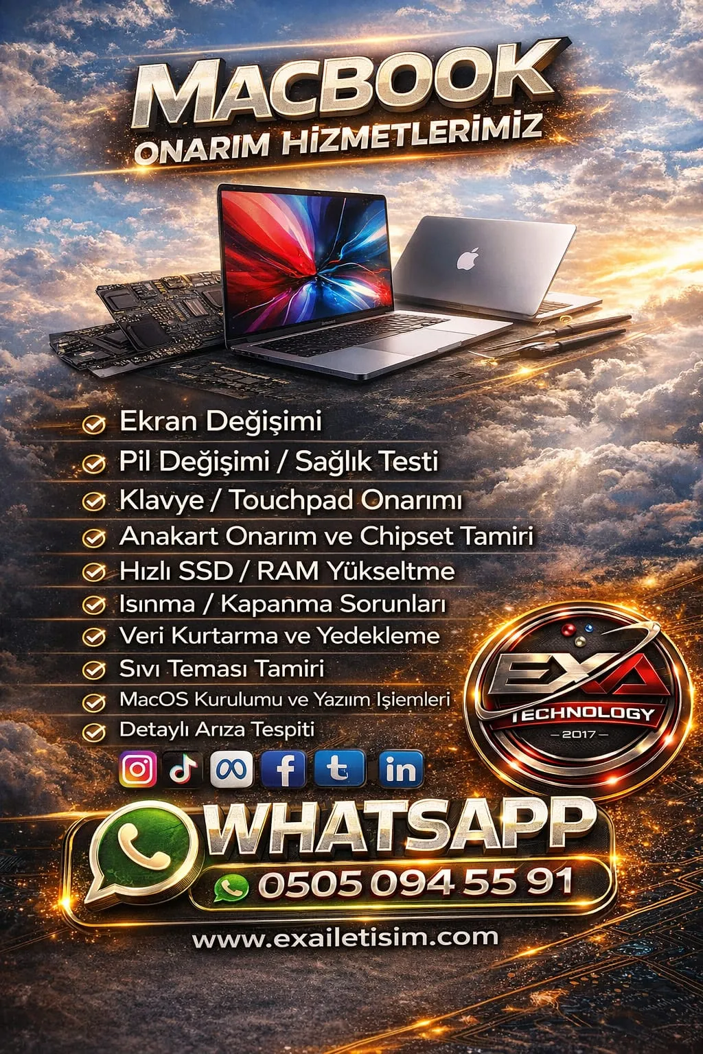 MacBook onarım hizmetleri listesi